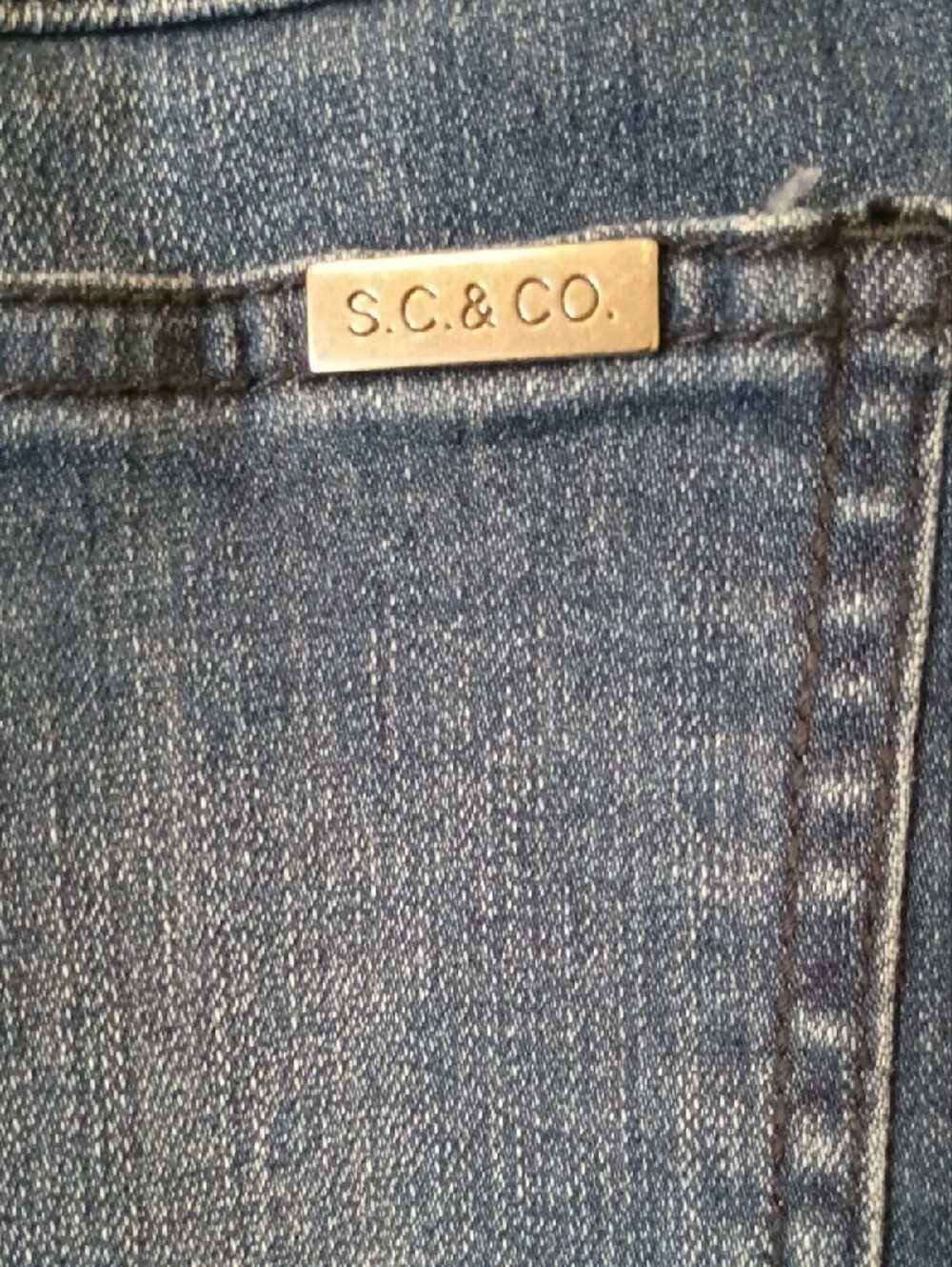 Women's Dark Blue Denim Mini Skirt - Picture 2 of 5